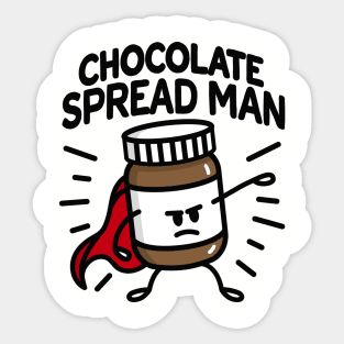 Chocolate spread man (place on light background) Sticker